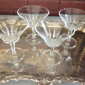 Set of 4 Champagne Cocktail Glasses Vintage